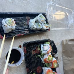 Got the Malibu Rolland the Scallop roll Got the Malibu Rolland the Scallop roll