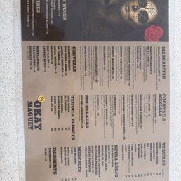 Drink menu