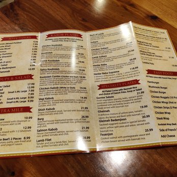 Heidar Baba - Menu - Middle Eastern Near Me - Pasadena, California