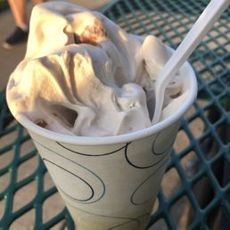 a cup of ice cream on a table a cup of ice cream on a table