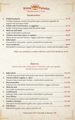 Menu photo 5 King O Falafel - Orlando Orlando, FL Menu photo 5 King O Falafel - Orlando Orlando, FL