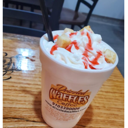 Drizzled Waffles & Coffee