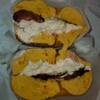252 7Th Ave Bagels - Egg Everything with Lox spread and bacon - Bagels Near Me - Brooklyn, New York