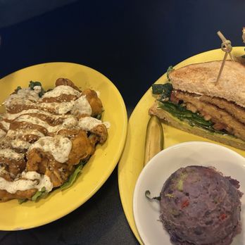 The Booch Bar - Cauliflower bites, BLT with tempeh, and sweet potato salad - Breakfast & Brunch Near Me - Hilo, Hawaii