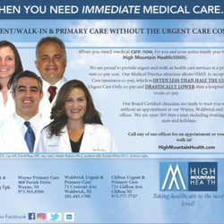 High Mountain Health - Know your Urgent /Walk-In Care cost difference.
