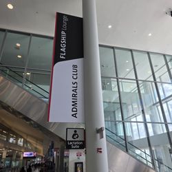 Admirals Club - Take the escalator or elevator up to the Admirals Club and Flagship Lounge