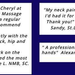 Coastal Therapeutic Massage - Some customer testimonials