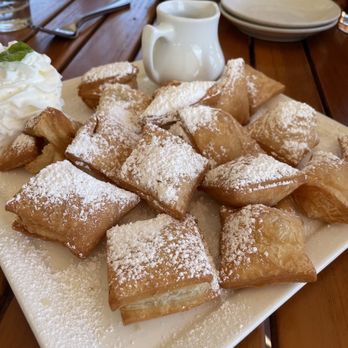 The Beachcomber - Beignets (served with maple syrup at breakfast and chocolate sauce at lunch) - Seafood Near Me - Newport Beach, California