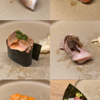Ltd Edition Sushi - baby sea bream, cherry trout, ankimo, ootoro with morel mushrooms, hokkaido uni, ootoro hand roll - Sushi Bars Near Me - Seattle, Washington Ltd Edition Sushi - baby sea bream, cherry trout, ankimo, ootoro with morel mushrooms, hokkaido uni, ootoro hand roll - Sushi Bars Near Me - Seattle, Washington