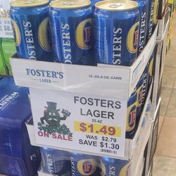 Broudy's Liquors - Foster's is back from the dead! If you love the oil can you can't beat this price.
