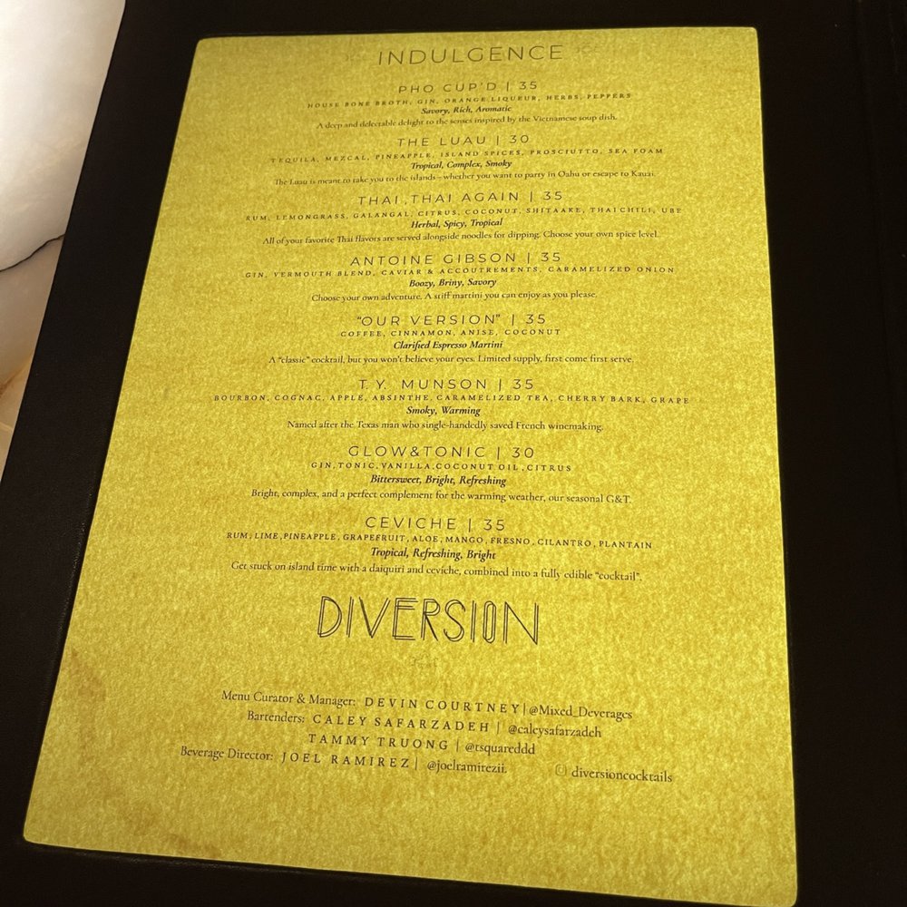 Diversión Cocktails - Menu - Cocktail Bars Near Me - Houston, Texas Diversión Cocktails - Menu - Cocktail Bars Near Me - Houston, Texas