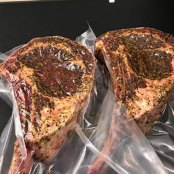 Leone Fine Foods - Pick these tomahawk seasoned steaks for the BBQ  The level of professionalism at Leone fine foods is awesome lots of selections here  Thanks