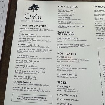 O-Ku - Menu - Sushi Bars Near Me - Washington, DC, District of Columbia O-Ku - Menu - Sushi Bars Near Me - Washington, DC, District of Columbia