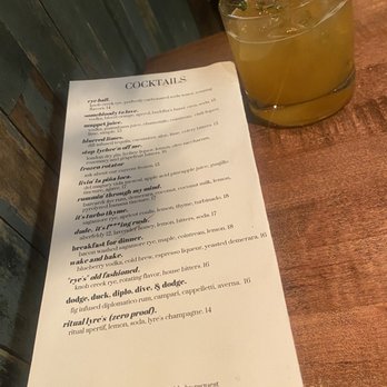 Rye - Dallas - Cocktail menu - Tapas/Small Plates Near Me - Dallas, Texas Rye - Dallas - Cocktail menu - Tapas/Small Plates Near Me - Dallas, Texas