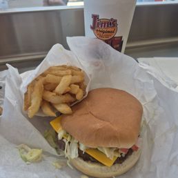Burger and fries. I do not recommend