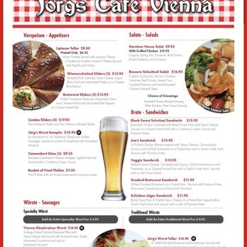 Jorg's Cafe Vienna - German Near Me - Plano, Texas