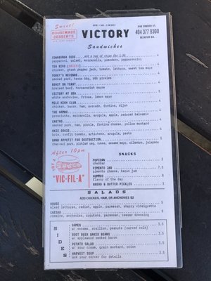 Menu photo 6 Victory Sandwich Bar Decatur, GA