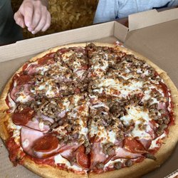 Dino's Pizza And Grill - 3 meats pizza $26 for a 16" large