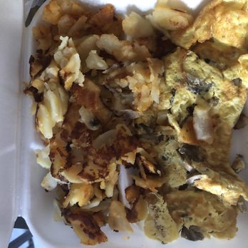 Three Coins Diner - Mushroom omelette and potatoes - American Near Me - Tampa, Florida Three Coins Diner - Mushroom omelette and potatoes - American Near Me - Tampa, Florida