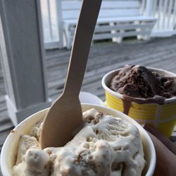 Holy Cow Creamery - Medium/Double scoops: Lotus coconut pie/Bourbon Fig and Irish Crunch/Death by Chocolate