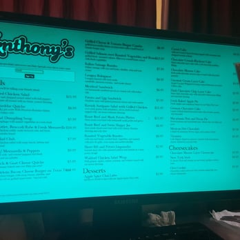 Anthony's Cheesecake - Daily specials.....sign up for it....they have it on a monitor...not hard paper...so sign up and prepare yourself - American Near Me - Bloomfield, New Jersey Anthony's Cheesecake - Daily specials.....sign up for it....they have it on a monitor...not hard paper...so sign up and prepare yourself - American Near Me - Bloomfield, New Jersey