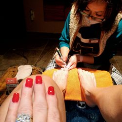 Texas Nail House - The BEST. Great nails. Enjoyable pedi. The front desk staff called me by name when I came in the door.  Perfect! Local.