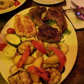 Oase Coctailbar - Mixed grill, steak, lamb, chicken, with potatoes and zucchini. Must try. - Italian Near Me - Berlin, BE Oase Coctailbar - Mixed grill, steak, lamb, chicken, with potatoes and zucchini. Must try. - Italian Near Me - Berlin, BE