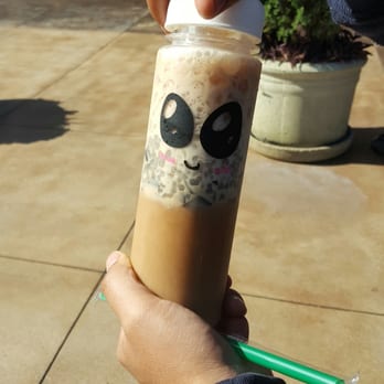Roasting Water - Black Amond Milk tea with basil seeds & grass jelly....soo good!! - Bubble Tea Near Me - Long Beach, California Roasting Water - Black Amond Milk tea with basil seeds & grass jelly....soo good!! - Bubble Tea Near Me - Long Beach, California