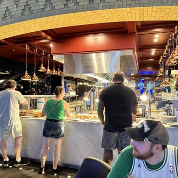 Banners Kitchen & Tap - Celtics "buffet" aka one table which only consisted of danishes, yogurt, and one option for breakfast wrap. - Sports Bars Near Me - Boston, Massachusetts