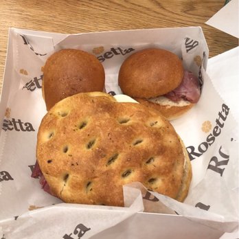 Rosetta Bakery - Ham and prosciutto on focaccia, prosciutto and ham mini sandwiches. - Bakeries Near Me - Miami, Florida Rosetta Bakery - Ham and prosciutto on focaccia, prosciutto and ham mini sandwiches. - Bakeries Near Me - Miami, Florida