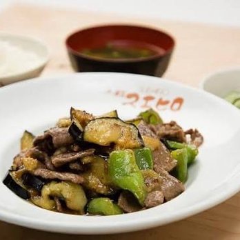 Suehiro DTLA - Stock photo of house special (meat, bell pepper, eggplant, tofu.) - Ramen Near Me - Los Angeles, California Suehiro DTLA - Stock photo of house special (meat, bell pepper, eggplant, tofu.) - Ramen Near Me - Los Angeles, California