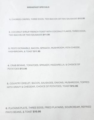 Menu photo 6 Sunrise Restaurant Seattle, WA