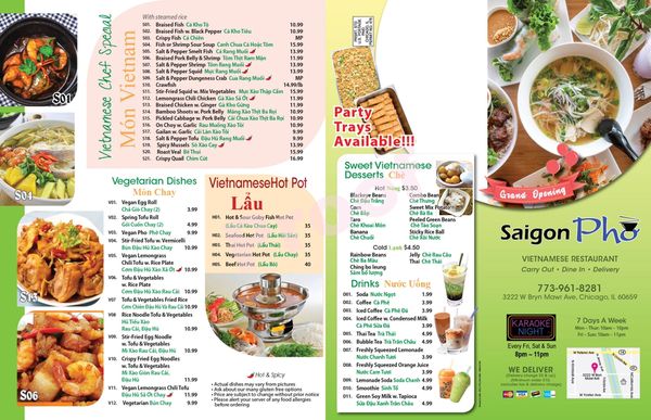 Menu photo 7 Saigon Pho Chicago, IL