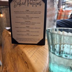 Baked potato menu