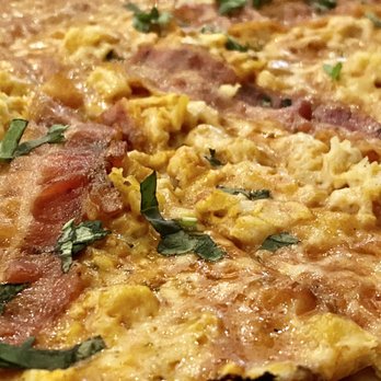 Riko's Pizza - Half bacon, Clam & Basil and Half Cheese - Pizza Near Me - Levittown, New York Riko's Pizza - Half bacon, Clam & Basil and Half Cheese - Pizza Near Me - Levittown, New York