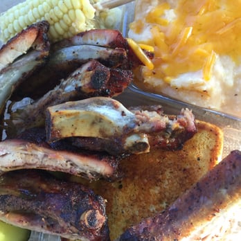 Bell's BBQ - Baby back ribs, corn, and cheese grits - Barbeque Near Me - Henderson, Nevada
