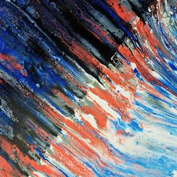 Crackpot Designs by Alexis - "Chaos"-- acrylic pour using the swipe technique.