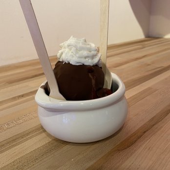 Black Rock Dessert - Brownie Sunday with salted chocolate lavender ice cream. - Desserts Near Me - Reno, Nevada Black Rock Dessert - Brownie Sunday with salted chocolate lavender ice cream. - Desserts Near Me - Reno, Nevada