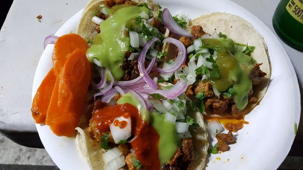 Tacos de Valle al carbón by null