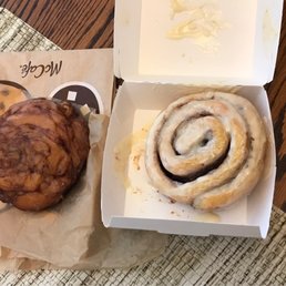 LoL, photo-bombed by my granddaughters' finger Of course, she luv'd both pastries :):):)