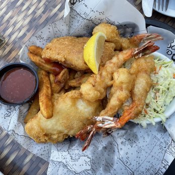 Boatyard Pub - Cod and shrimp plate. - Bars Near Me - Ventura, California
