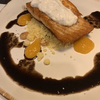 Jardin - Pan seared salmon - Mediterranean Near Me - San Antonio, Texas Jardin - Pan seared salmon - Mediterranean Near Me - San Antonio, Texas