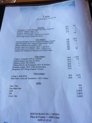 Menu photo 3 Restaurant de l'Opéra Liège, WLG Menu photo 3 Restaurant de l'Opéra Liège, WLG