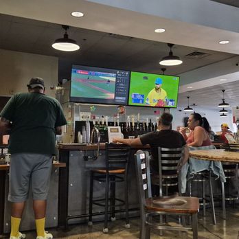 Block Craft Beer & Kitchen - Interior seating near the soda machine. - New American Near Me - Sacramento, California