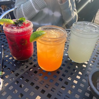 Barrio Tacos - Left to right: Marg of the month, maybe mango margarita and house margarita. - Do-It-Yourself Food Near Me - Columbus, Ohio