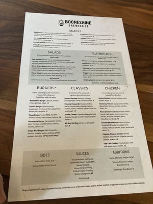 Menu photo 1 Booneshine Brewing Boone, NC Menu photo 1 Booneshine Brewing Boone, NC