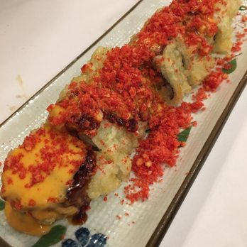 Sushi Fighter - Red Head Roll. It has Hot Cheetos on it! - Sushi Bars Near Me - Moraga, California Sushi Fighter - Red Head Roll. It has Hot Cheetos on it! - Sushi Bars Near Me - Moraga, California