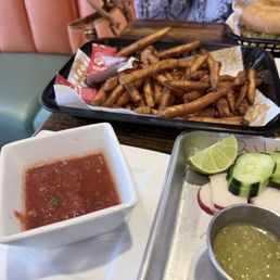 Salsa and fries