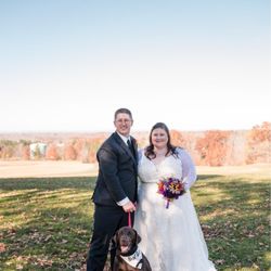David's Bridal - Had to get a photo with our puppy