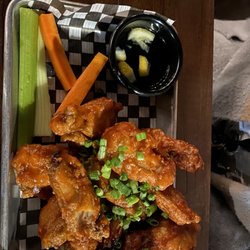 The pineapple sriracha chicken is a unique chicken combination. It was a tad bit dry and could be improved with more sauce!